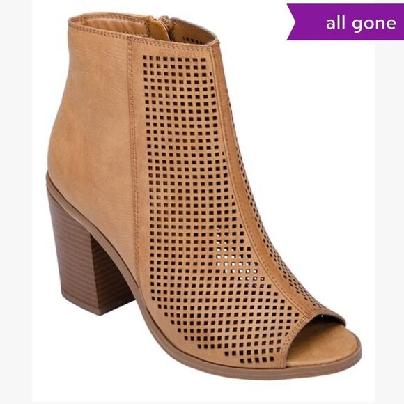 Soda Tan Anajay Peep-Toe Bootie - Size 7.5 - Picture 1 of 14